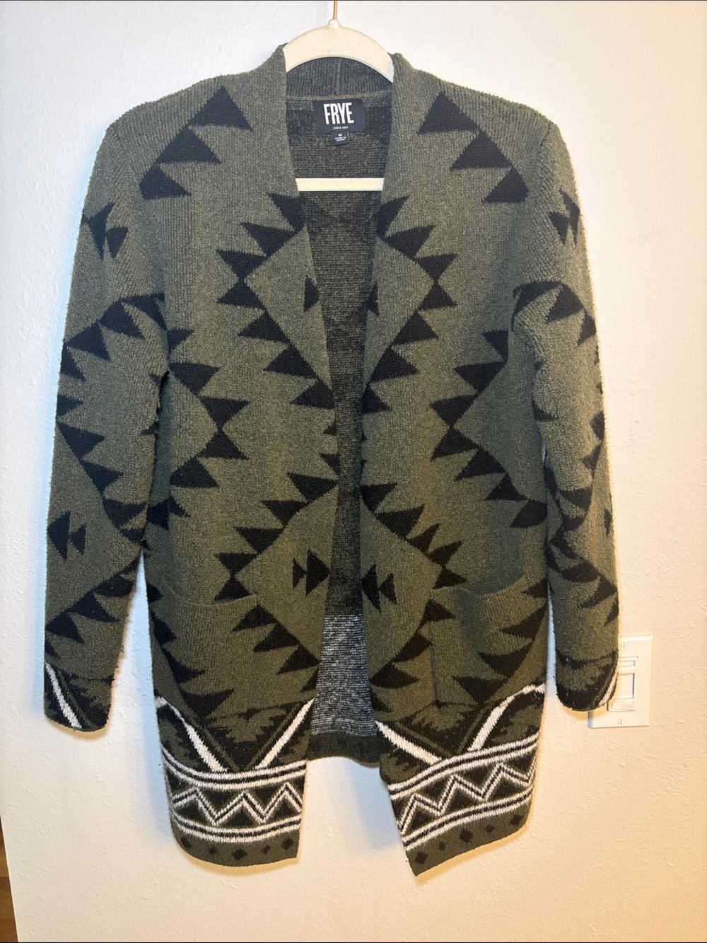 FRYE Western Style Open-Front Cardigan
